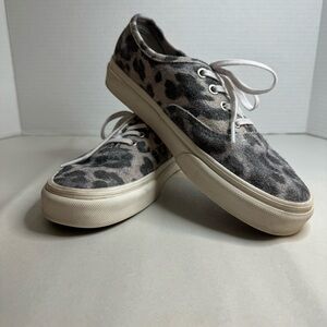 Vans Old Skool Hairy Suede Leopard/Marshmallow Sneakers Low-Top Shoes W/6.5 M/5